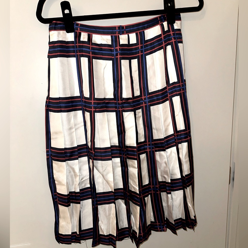Tory Burch - zipped stripped skirt - size 8